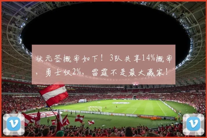 状元签概率如下！3队共享14%概率，勇士仅2%，雷霆不是最大赢家！_赛季_战绩_NBA